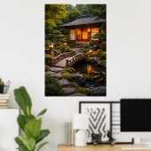 Schönes japanisches Zuhause & Garten Poster (Heimbüro)