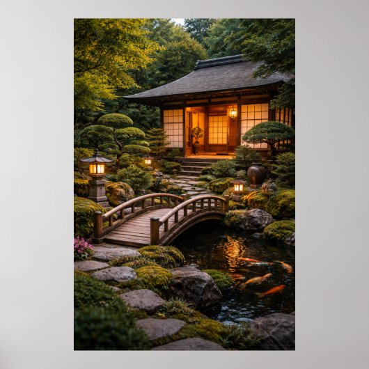 Schönes japanisches Zuhause & Garten Poster (Vorne)