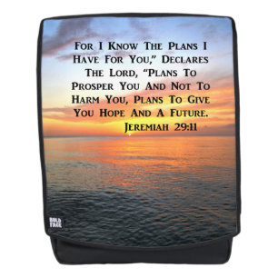 SCHÖNES JEREMIAH 29:11 SONNENSCHUTZ FOTO BACKPACK RUCKSACK