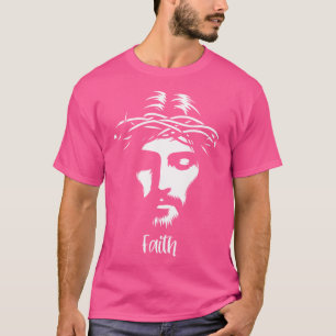 Schönes Jesus-Gesicht Krone Thorns Christliche Fai T-Shirt