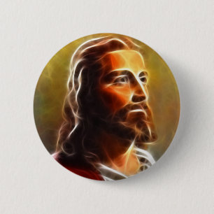 Schönes Jesus-Portrait Button