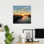SCHÖNES JOHN 11:25 SONNENSET FOTO POSTER (Heimbüro)