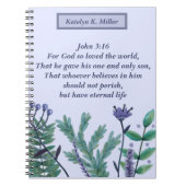 Schönes John 3:16 Hübsches Christliches Zitat Notizblock (Vorderseite)