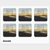 SCHÖNES JOHN 3:16 SCRIPTURE SUNRISE-FOTO QUADRATISCHER AUFKLEBER (Blatt)