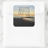 SCHÖNES JOHN 3:16 SCRIPTURE SUNRISE-FOTO QUADRATISCHER AUFKLEBER (Tasche)