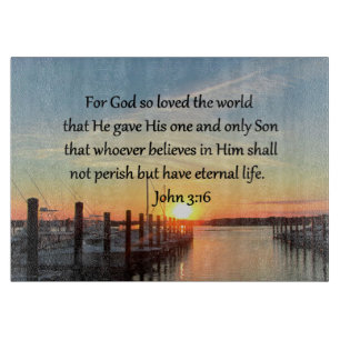SCHÖNES JOHN 3:16 SONNENSET FOTO DESIGN SCHNEIDEBRETT
