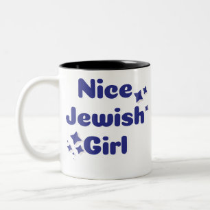 Schönes jüdisches Mädchen Zweifarbige Tasse