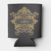 Schönes Jugendstil-Design mit Blume Dosenkühler (Vorderseite)