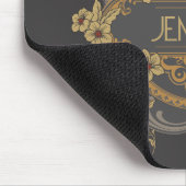 Schönes Jugendstil-Design mit Blume Mousepad (Ecke)