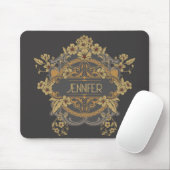 Schönes Jugendstil-Design mit Blume Mousepad (Mit Mouse)