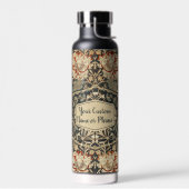 Schönes Jugendstil-Floral Damask Muster Trinkflasche (Links)