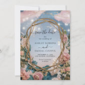 Schönes Jugendstil Save the Date Einladung (Vorderseite)