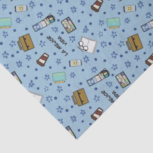 Schönes JW-Papiertaschentuch "La mejor vida" Seidenpapier (Detail)