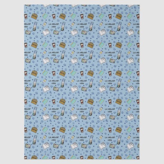 Schönes JW-Papiertaschentuch "La mejor vida" Seidenpapier (Vorderseite)