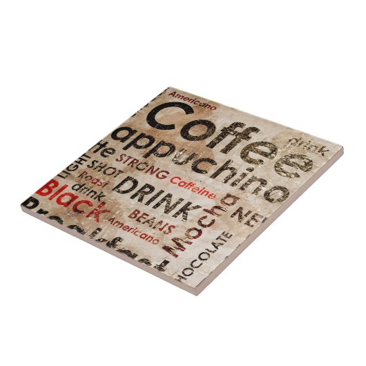 Schönes Kaffee-Espresso Cappucino Muster Fliese (Seite)