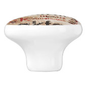 Schönes Kaffee-Espresso Cappucino Muster Keramikknauf (Seitenansicht)