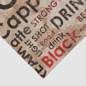 Schönes Kaffee-Espresso Cappucino Muster Seidenpapier (Ausschnitt)