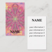 Schönes Kaleidoskop in Rosa mit Textur Visitenkarte (Vorne/Hinten)