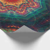 Schönes Kaleidoskop, mehrfarbige Blume Geschenkpapier (Ecke)