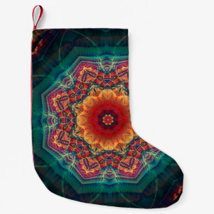 Schönes Kaleidoskop, mehrfarbige Blume Kleiner Weihnachtsstrumpf