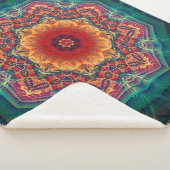 Schönes Kaleidoskop, mehrfarbige Blume Sherpadecke (3/4)