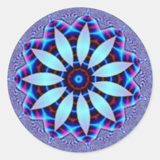 Schönes Kaleidoskop Runder Aufkleber (Vorderseite)