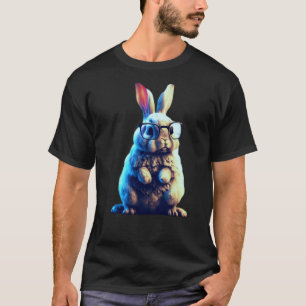 Schönes Kaninchen in der Natur mit Brille T-Shirt