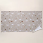 Schönes Kaninchen Pattern Badetuch (Vorderseite)