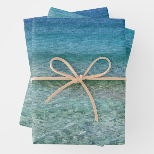 Schönes Karibisches Meer Geschenkpapier Set (Beispiel)