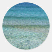 Schönes Karibisches Meer Runder Aufkleber (Vorderseite)