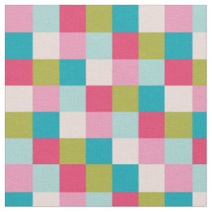 Schönes Karo-Muster, rosa, grün, türkis Stoff