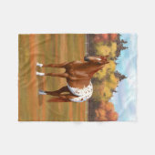 Schönes Kastanie Appaloosa Pferd Fleecedecke (Vorderseite (Horizontal))