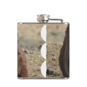 Schönes Kastanie Islandpferd Flachmann (Rückseite)