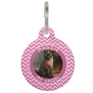 Schönes Katzen-Vater-Geschenk Chevron Haustiermarke