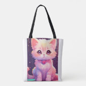 Schönes Katzendesign Tasche (Rückseite)