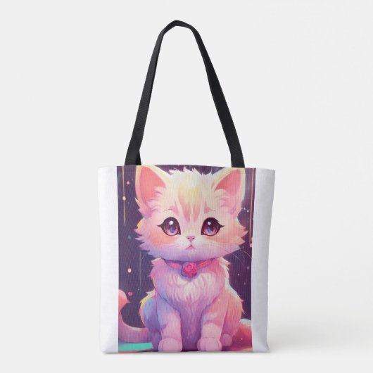 Schönes Katzendesign Tasche (Rückseite)