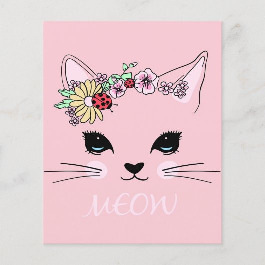 Schönes Katzengesicht Meow, Kitty Lover Geschenk, Flyer (Vorne)