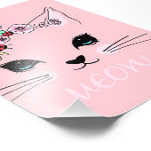 Schönes Katzengesicht Meow, Kitty Lover Geschenk, Fotodruck (Ecke)