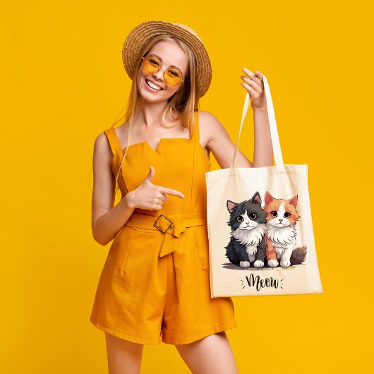 Schönes Katzenpaar Design Tote Tasche