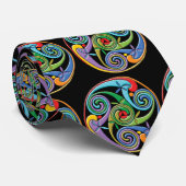 Schönes keltisches Mandala mit farbenfrohen Wirbel Krawatte (Gerollt)