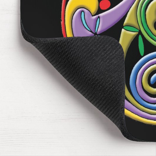 Schönes keltisches Mandala mit farbenfrohen Wirbel Mousepad (Ecke)
