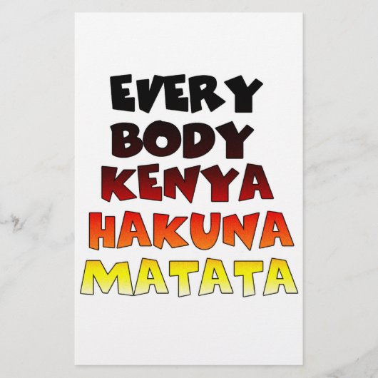 Schönes Kenia-Design für Phantastische Textpassage Briefpapier (Vorderseite)