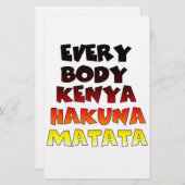 Schönes Kenia-Design für Phantastische Textpassage Briefpapier (Vorne/Hinten)