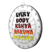 Schönes Kenia-Design für Phantastische Textpassage Dartscheibe (Vorderseite rechts)