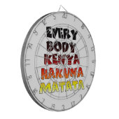 Schönes Kenia-Design für Phantastische Textpassage Dartscheibe (Vorderseite Links)
