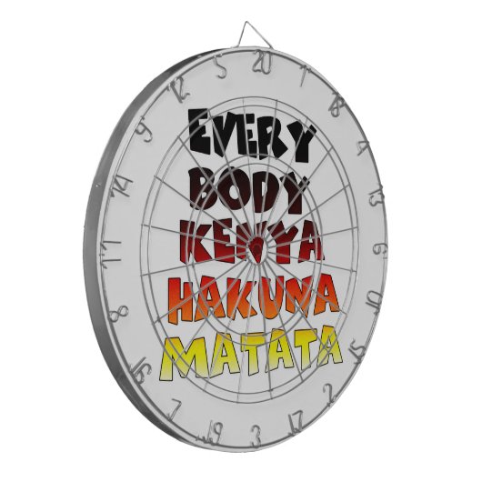 Schönes Kenia-Design für Phantastische Textpassage Dartscheibe (Vorderseite Links)