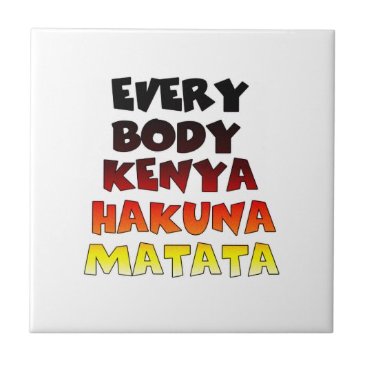 Schönes Kenia-Design für Phantastische Textpassage Fliese (Vorderseite)