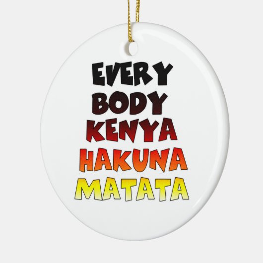 Schönes Kenia-Design für Phantastische Textpassage Keramik Ornament (Links)