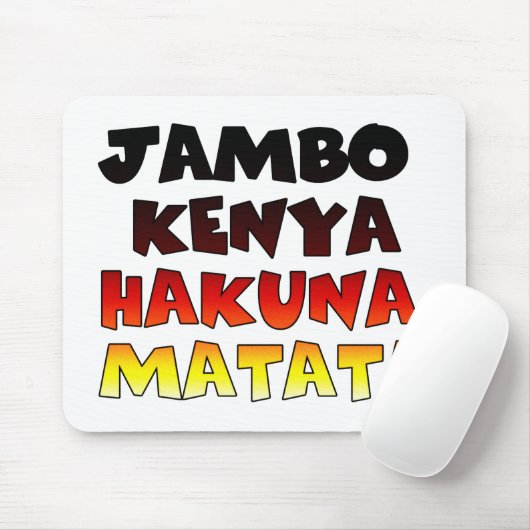 Schönes Kenia-Design für Phantastische Textpassage Mousepad (Mit Mouse)