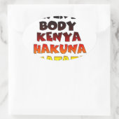 Schönes Kenia-Design für Phantastische Textpassage Ovaler Aufkleber (Tasche)